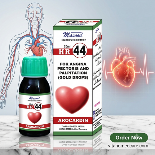 Masood HR-44 AROCARDIN Drops 20ml |Homeopathic Cardiovascular Support